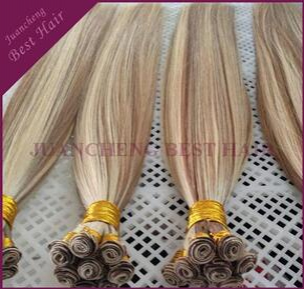 100% real human hair, high quality and pure color, hand-knitted hair weave 15g hand-knitted hair weave 