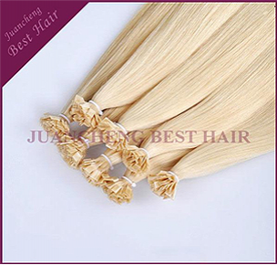 Prebonded Hair Double Drawn Human Hair Flat Tip Human Hair Extensions