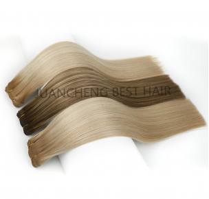 Full Cuticle Virgin Remy Hair Weft Double Drawn Ombre Hair Weaves