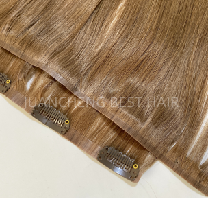 Highlight Remy Double Drawn PU Clip In Human Hair Extension